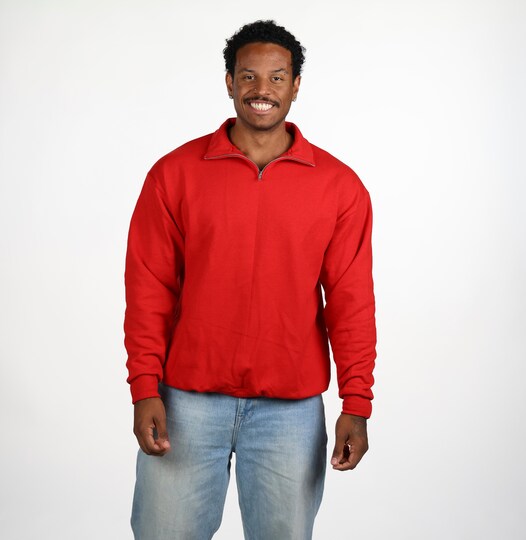 Jerzees 995M 995MR Unisex NuBlend Quarter-Zip Cadet Collar Jerzees 995M 995MR Unisex NuBlend Quarter-Zip Cadet Collar